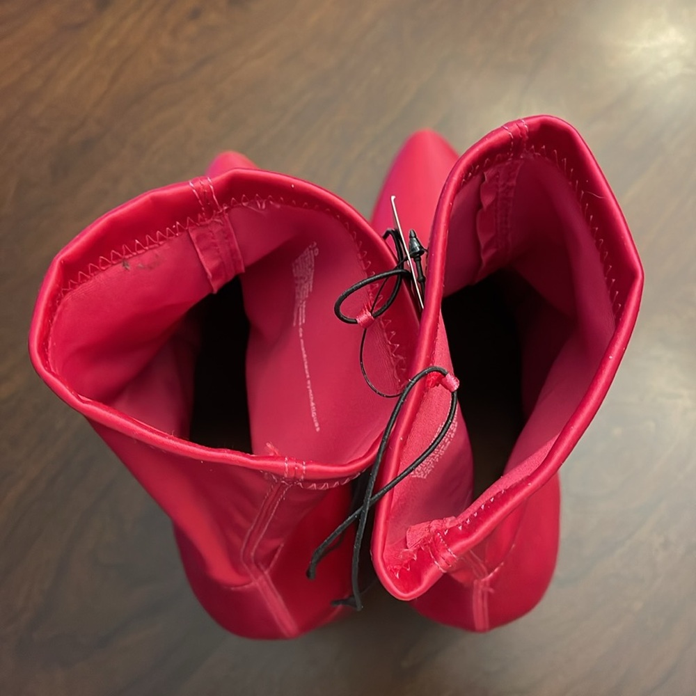 Satin Fuschia Booties by Express - Picture 16 of 16